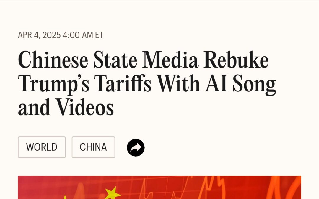 Chinese State Media Utilizes AI to Criticize U.S. Tariffs