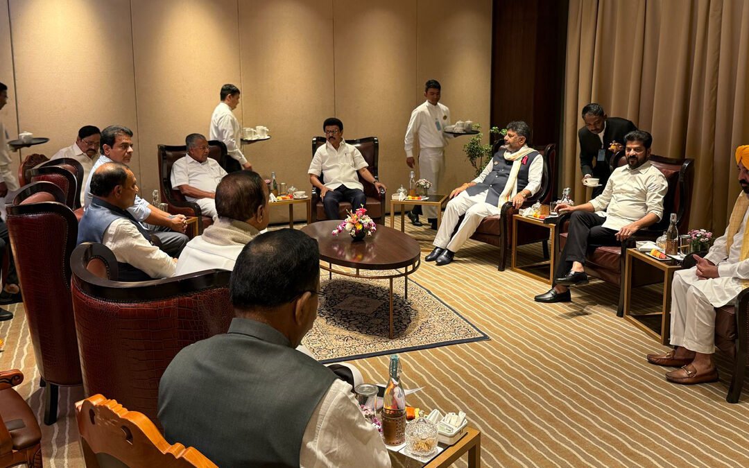 Today Will Be Etched in History,’ Says Stalin as Opposition CMs Unite Against Delimitation, BJP Stages Black Flag Protest