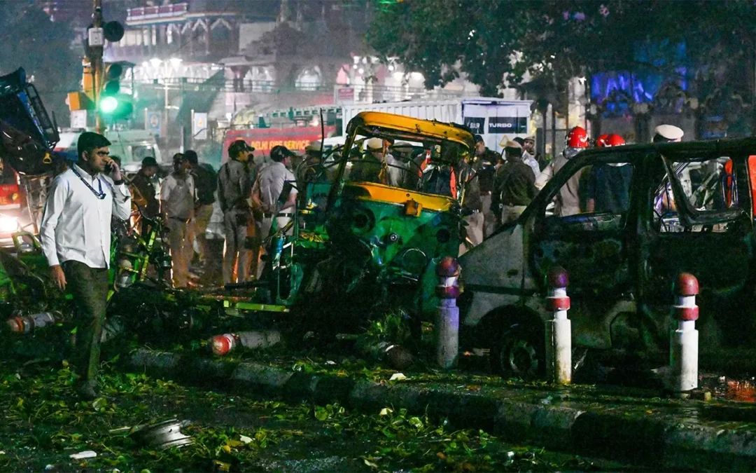 Vehicle Explosion Near Red Fort Metro Station Kills At Least Eight in New Delhi