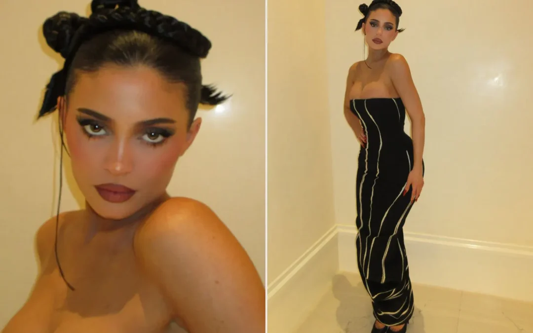 Kylie Jenner Wears Vintage John Galliano Dress at Holiday Party